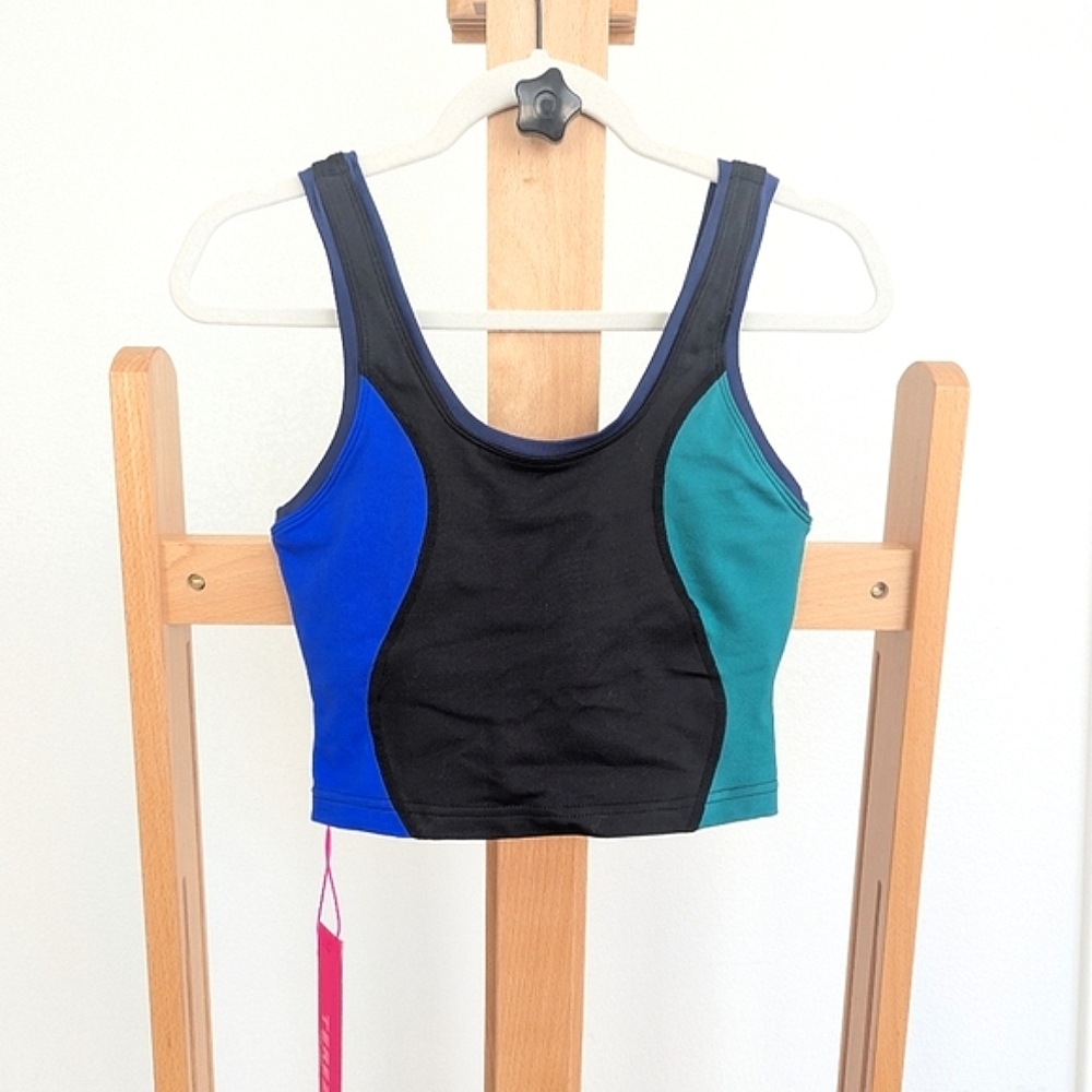 NWT Terez Colorblock Active Crop Top